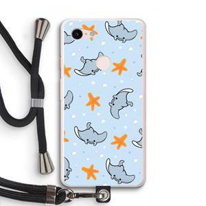 CaseCompany Manta: Pixel 3 XL Transparant Hoesje met koord