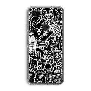 CaseCompany Vexx Black Mixtape: Google Pixel 3a Transparant Hoesje