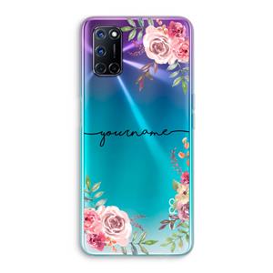 CaseCompany Rozen: Oppo A92 Transparant Hoesje