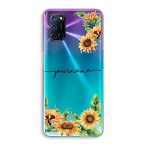 CaseCompany Zonnebloemen: Oppo A92 Transparant Hoesje