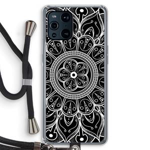 CaseCompany Roses Are Red: Oppo Find X3 Pro Transparant Hoesje met koord