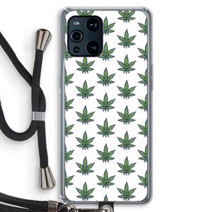 CaseCompany Weed: Oppo Find X3 Pro Transparant Hoesje met koord