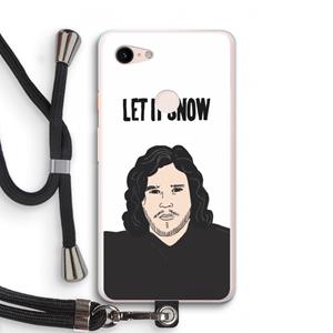 CaseCompany Let It Snow: Pixel 3 XL Transparant Hoesje met koord