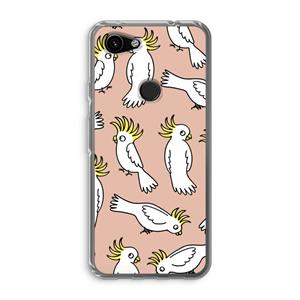 CaseCompany Papegaai: Google Pixel 3a Transparant Hoesje