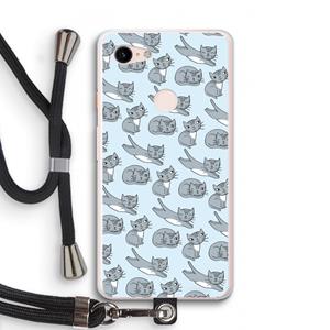 CaseCompany Poezen: Pixel 3 XL Transparant Hoesje met koord