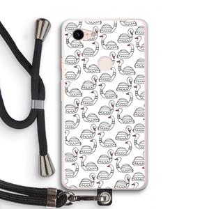 CaseCompany Zwanen: Pixel 3 XL Transparant Hoesje met koord
