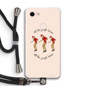 CaseCompany Jingle Ladies: Pixel 3 XL Transparant Hoesje met koord