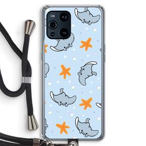 CaseCompany Manta: Oppo Find X3 Pro Transparant Hoesje met koord