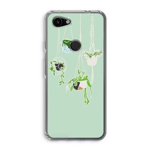 CaseCompany Hang In There: Google Pixel 3a Transparant Hoesje
