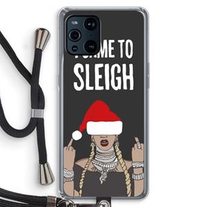 CaseCompany Came To Sleigh: Oppo Find X3 Pro Transparant Hoesje met koord