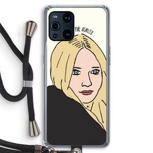 CaseCompany Ashley: Oppo Find X3 Pro Transparant Hoesje met koord