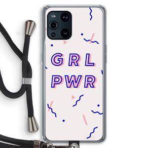 CaseCompany GRL PWR: Oppo Find X3 Pro Transparant Hoesje met koord