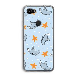 CaseCompany Manta: Google Pixel 3a Transparant Hoesje