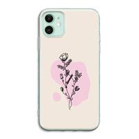 CaseCompany Roses are red: iPhone 11 Transparant Hoesje