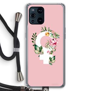 CaseCompany Venus: Oppo Find X3 Pro Transparant Hoesje met koord