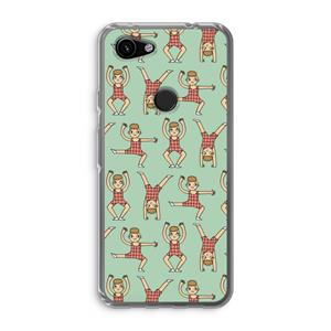 CaseCompany Gymboys: Google Pixel 3a Transparant Hoesje