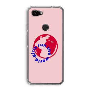 CaseCompany Run The World: Google Pixel 3a Transparant Hoesje