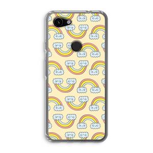 CaseCompany Regenboog: Google Pixel 3a Transparant Hoesje