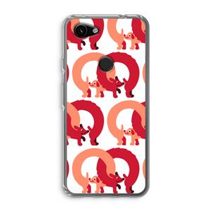 CaseCompany Dogs: Google Pixel 3a Transparant Hoesje