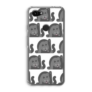 CaseCompany Cats: Google Pixel 3a Transparant Hoesje