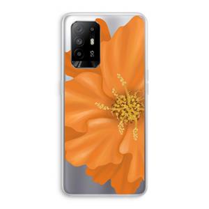 CaseCompany Orange Ellila flower: Oppo A95 5G Transparant Hoesje