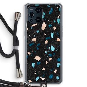 CaseCompany Terrazzo N°11: Oppo Find X3 Pro Transparant Hoesje met koord