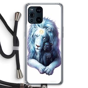 CaseCompany Child Of Light: Oppo Find X3 Pro Transparant Hoesje met koord