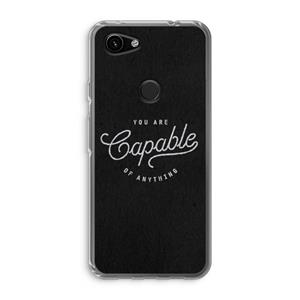 CaseCompany Capable: Google Pixel 3a Transparant Hoesje