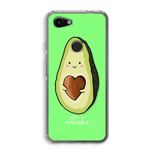 CaseCompany Avocuddle: Google Pixel 3a Transparant Hoesje