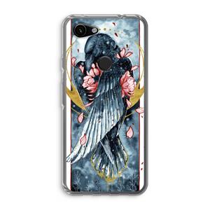 CaseCompany Golden Raven: Google Pixel 3a Transparant Hoesje