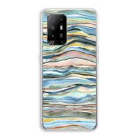 CaseCompany Watercolor Agate: Oppo A95 5G Transparant Hoesje