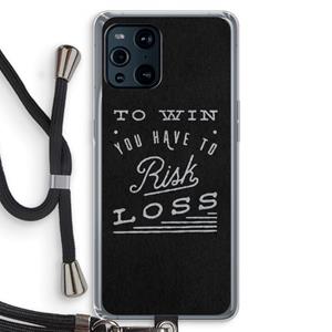 CaseCompany Risk loss: Oppo Find X3 Pro Transparant Hoesje met koord