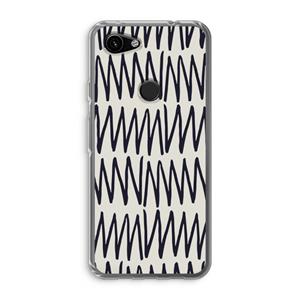 CaseCompany Marrakech Zigzag: Google Pixel 3a Transparant Hoesje