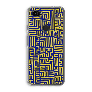 CaseCompany Majorelle Blue Print: Google Pixel 3a Transparant Hoesje