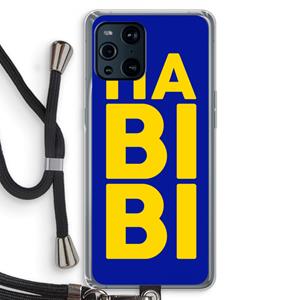CaseCompany Habibi Blue: Oppo Find X3 Pro Transparant Hoesje met koord