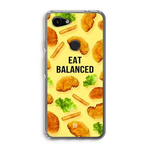 CaseCompany Eat Balanced: Google Pixel 3a Transparant Hoesje