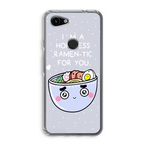 CaseCompany I'm A Hopeless Ramen-Tic For You: Google Pixel 3a Transparant Hoesje