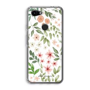 CaseCompany Botanical sweet flower heaven: Google Pixel 3a Transparant Hoesje