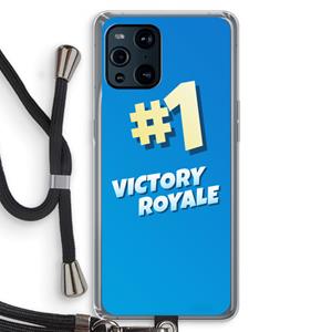 CaseCompany Victory Royale: Oppo Find X3 Pro Transparant Hoesje met koord