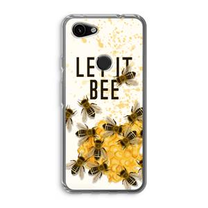 CaseCompany Let it bee: Google Pixel 3a Transparant Hoesje