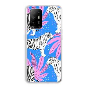 CaseCompany Tijger: Oppo A95 5G Transparant Hoesje