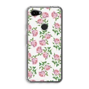 CaseCompany Kleine roosjes: Google Pixel 3a Transparant Hoesje