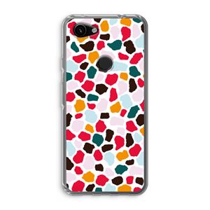 CaseCompany Colored Giraffe: Google Pixel 3a Transparant Hoesje