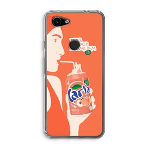 CaseCompany Peach please!: Google Pixel 3a Transparant Hoesje