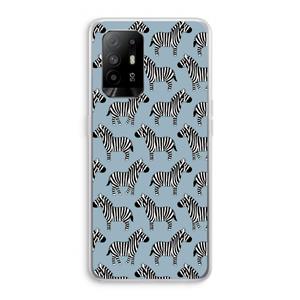 CaseCompany Zebra: Oppo A95 5G Transparant Hoesje