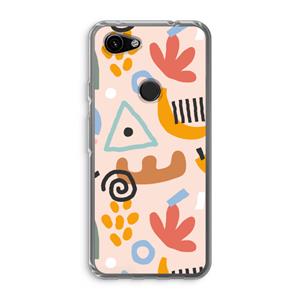 CaseCompany Abstract: Google Pixel 3a Transparant Hoesje