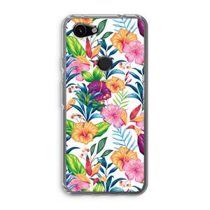CaseCompany Tropisch 2: Google Pixel 3a Transparant Hoesje
