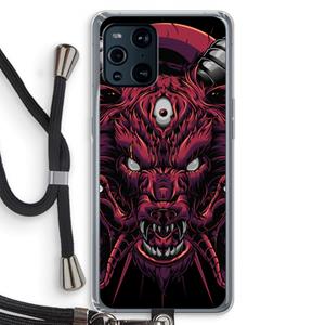 CaseCompany Hell Hound and Serpents: Oppo Find X3 Pro Transparant Hoesje met koord