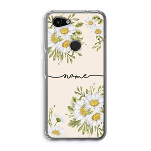 CaseCompany Daisies: Google Pixel 3a Transparant Hoesje