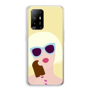 CaseCompany Ice cream: Oppo A95 5G Transparant Hoesje